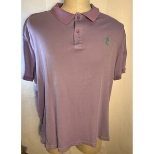 Disney Parks Men's Modern Fit Polo Shirt Purple Violet Mickey Mouse Size XXL 2XL